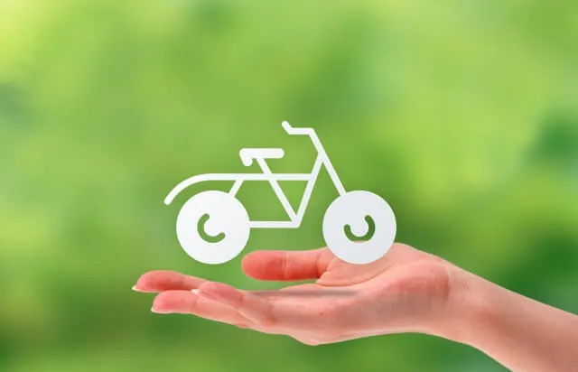 bicycle on hand