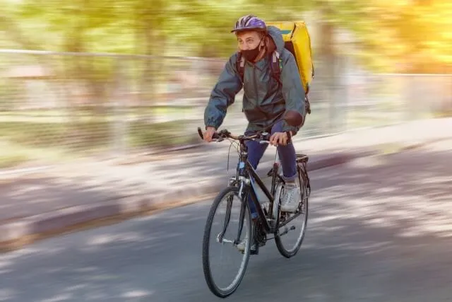 man riding bicycle